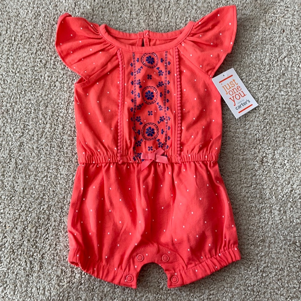 🎃3+ for $5 each! 🎃 Red and blue baby romper